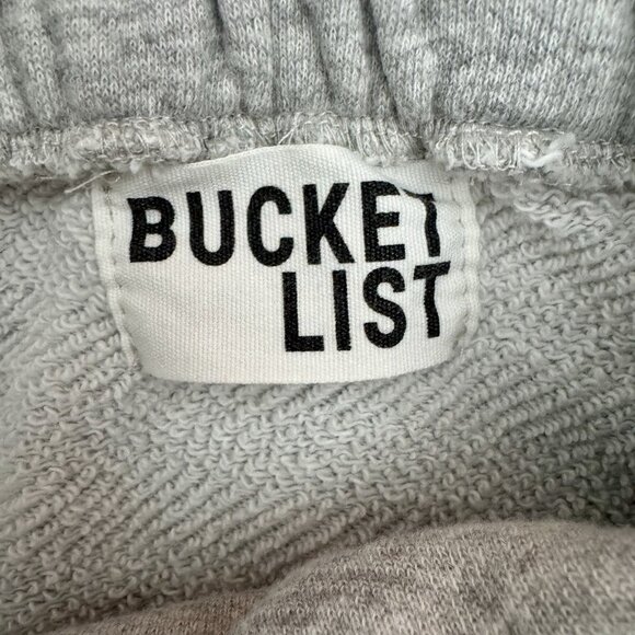 Bucket List Women's Gray French Terry Slouchy Overalls Jumpsuit Size Medium - Picture 5 of 5